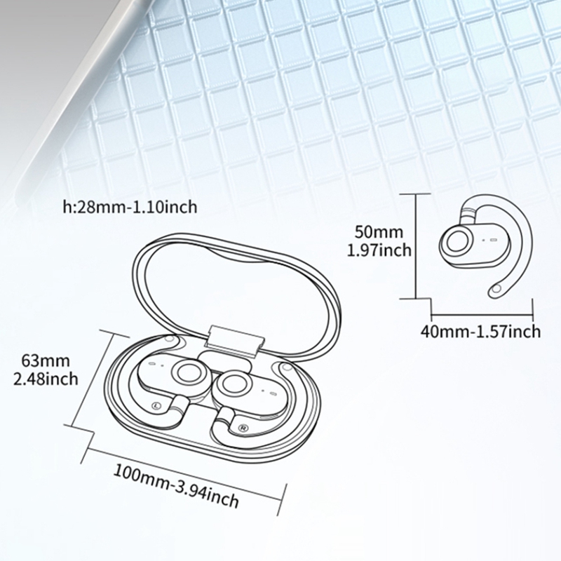 Sports Earphone Hook - JM18 oorhaak vertaling oortelefoon, open type